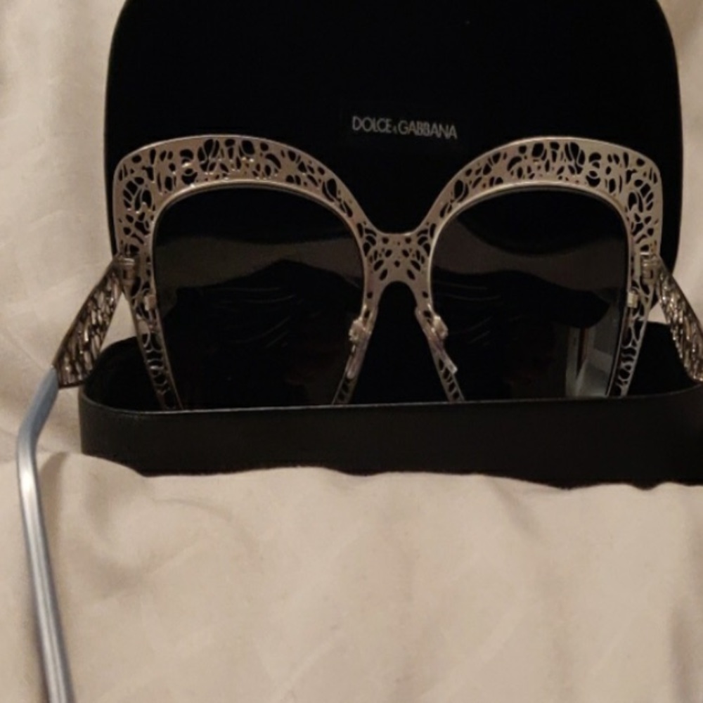 Dolce & Gabbana silver lace sunglasses